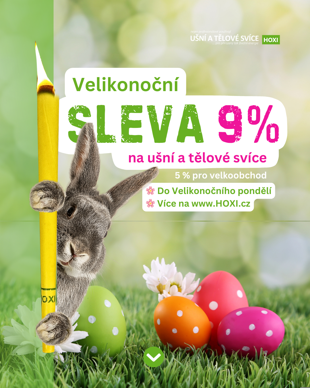 Veselé Velikonoce přeje Váš výrobce ušních a tělových svíček HOXI
